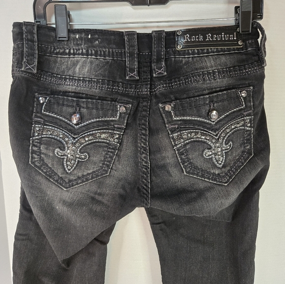 Rock Revival Beliss mid-rise Skinny Jeans Stretch Sz 27 X 31 - Picture 9 of 13